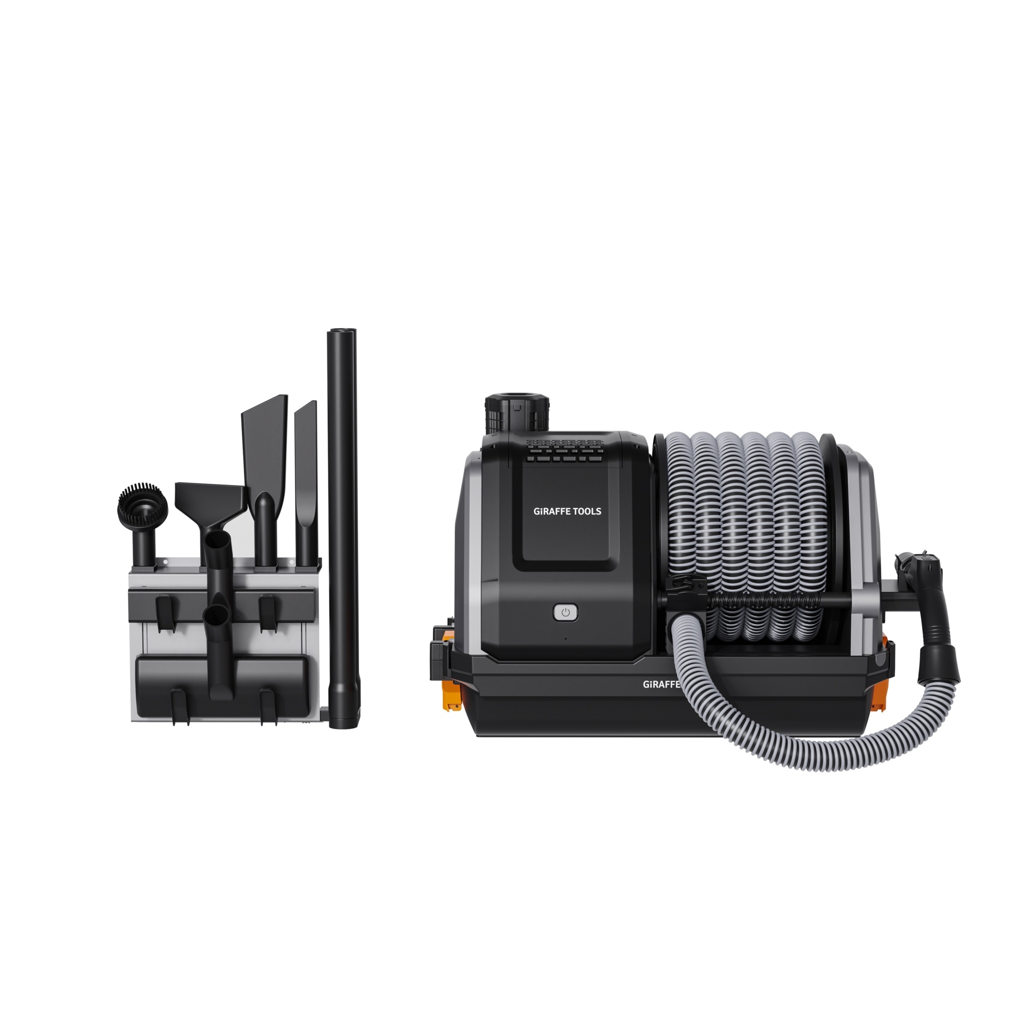 Giraffe Tools, Retractable Vacuum Cleaner 30ft. WallMounted Wet/Dry, Capacity 5.81 Gal, Model# SGV-W18A8M